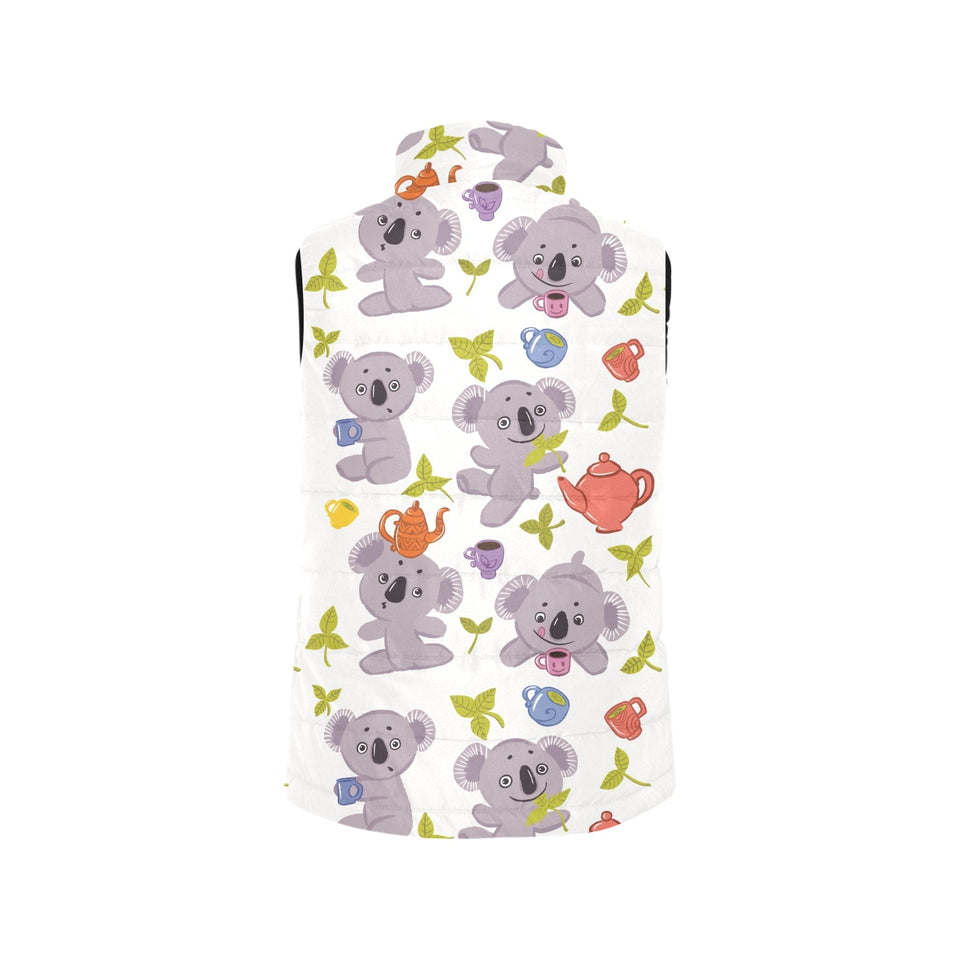 Cute koalas teapots tea Men's Padded Vest