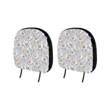 Cute Llama Alpaca pattern Car Headrest Cover