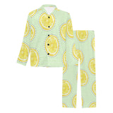 slice of lemon pattern Men's Long Pajama Set