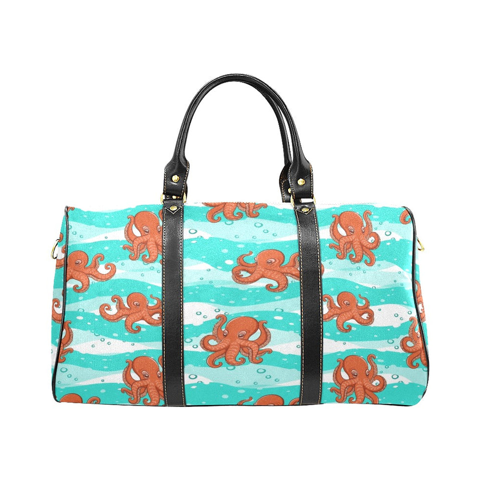 Octopuses sea wave background Travel Bag