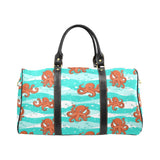 Octopuses sea wave background Travel Bag