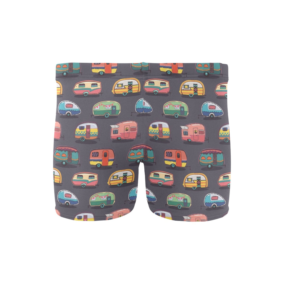 Camper Van Pattern Print Design 02 Men's Swimming Trunks