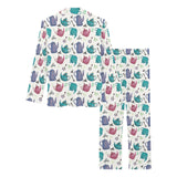 Tea pots Pattern Print Design 05 Women's Long Pajama Set