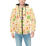 Guinea Pig Pattern Print Design 05 Men's Padded Hooded Jacket