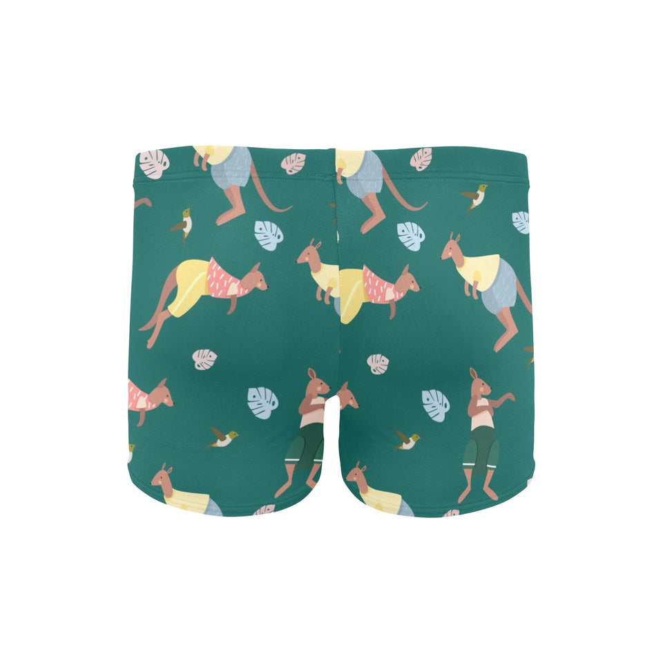 Kangaroo leaves pattern Men's Swimming Trunks