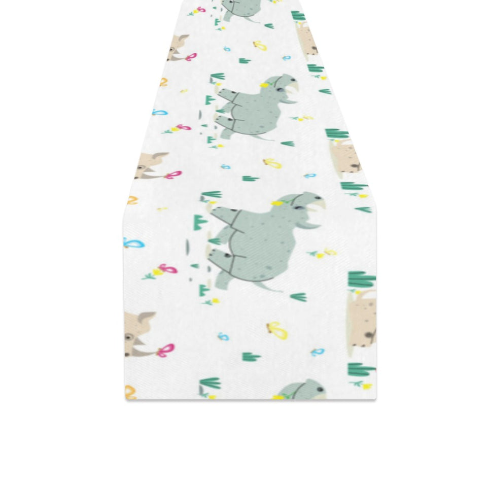 Cute Rhino pattern Table Runner