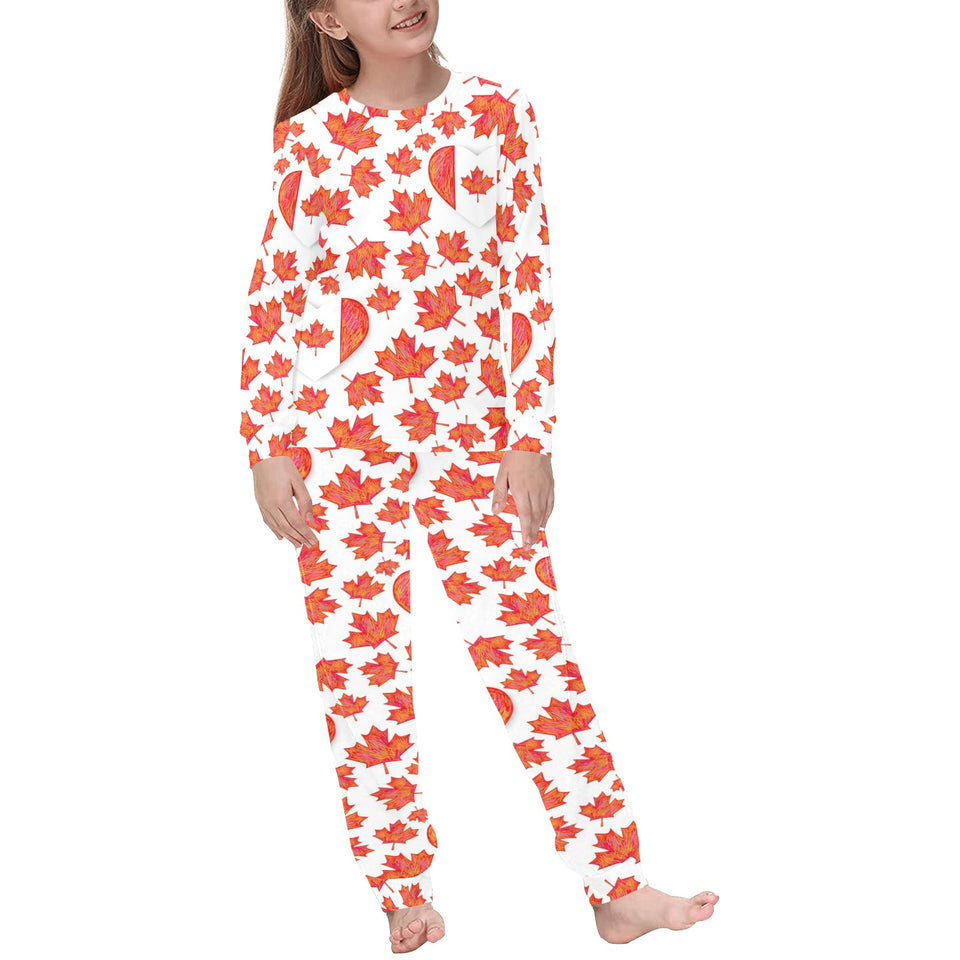 Canada Pattern Print Design 02 Kids' Boys' Girls' All Over Print Pajama Set