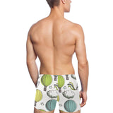 Hot Air Balloon Bird Cloud Pattern Men's Swimming Trunks