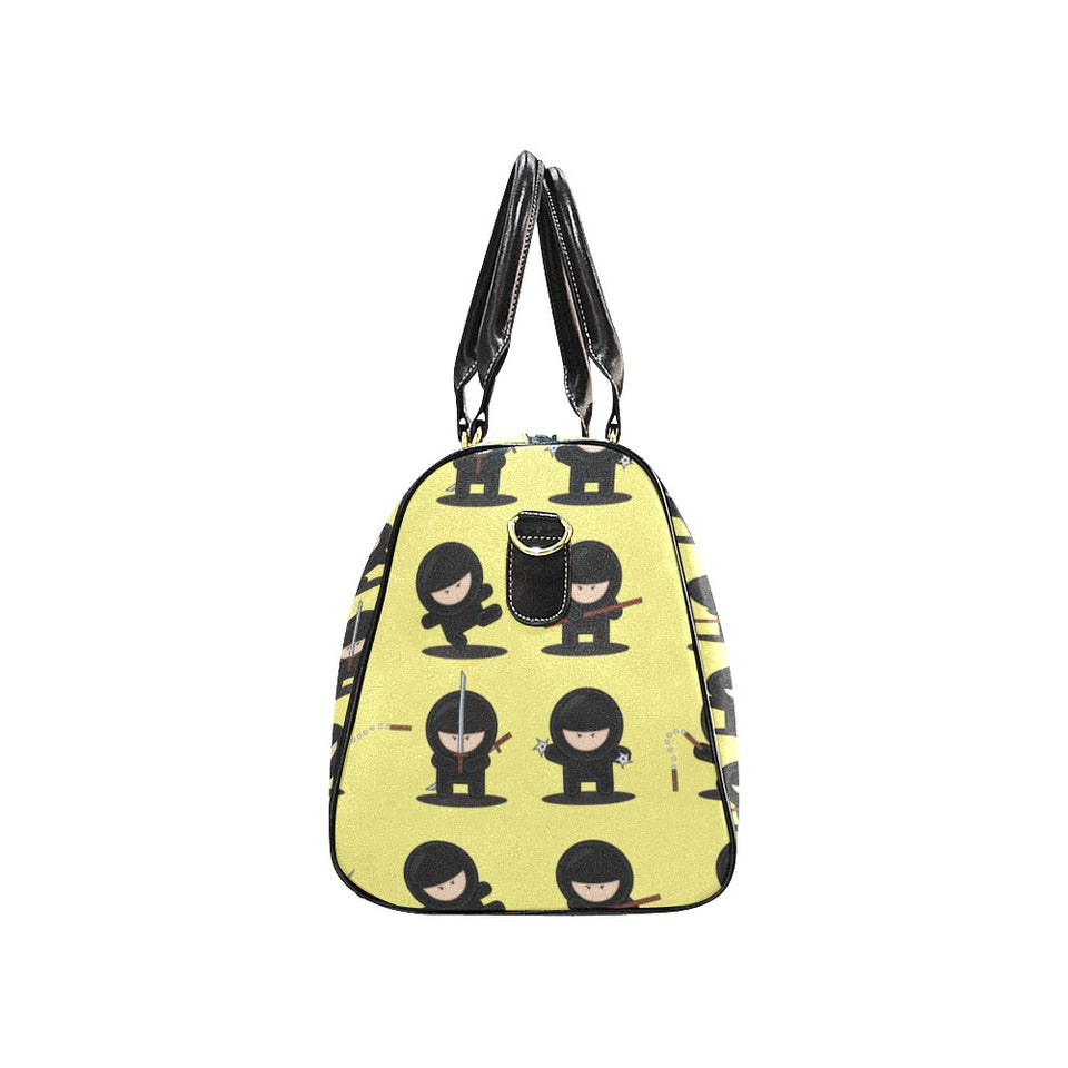 Cute ninja yellow background Travel Bag