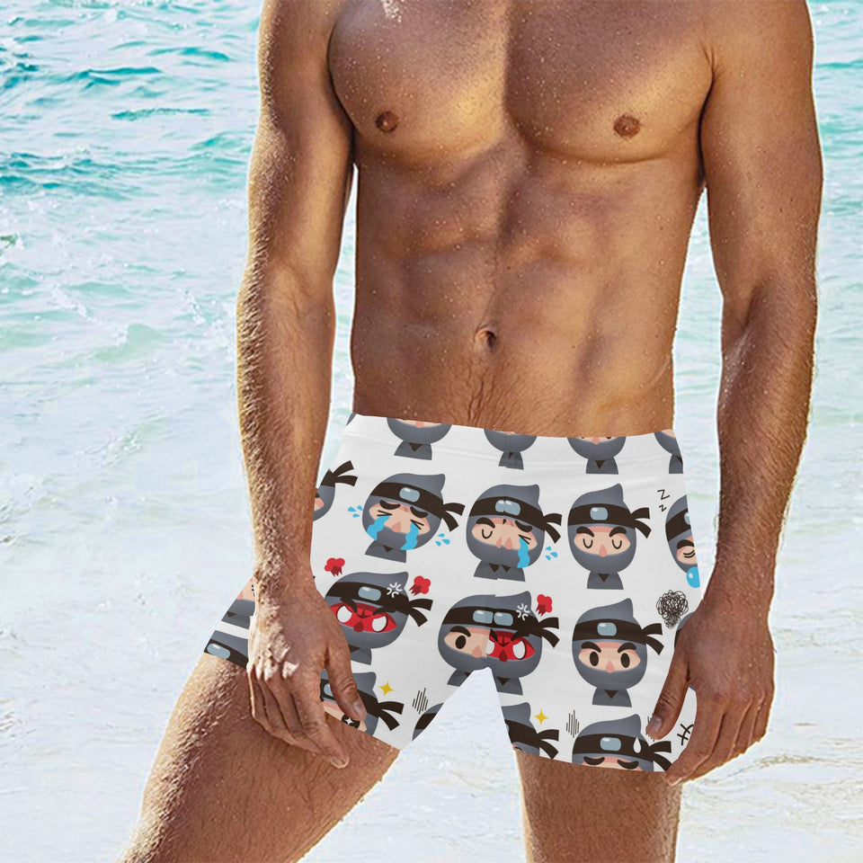 Cute ninja design pattern Men's Swimming Trunks