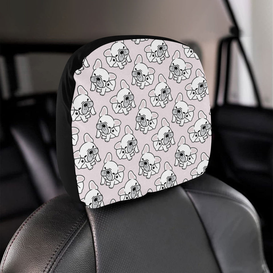 Cute french bulldog pattern Car Headrest Cover