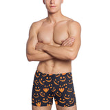 Halloween pattern Pumpkin background Men's Swimming Trunks