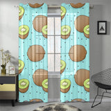 Kiwi blue background Gauze Curtain