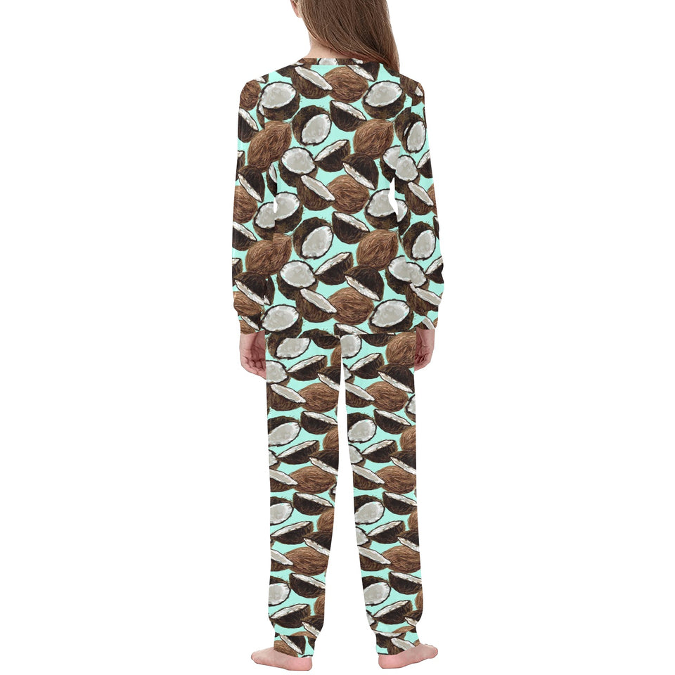 Coconut Pattern Print Design 03 Kids' Boys' Girls' All Over Print Pajama Set