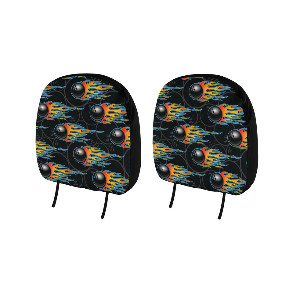 Bowling balls flame pattern Car Headrest Cover