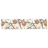 Sloths hanging on the tree pattern Table Runner