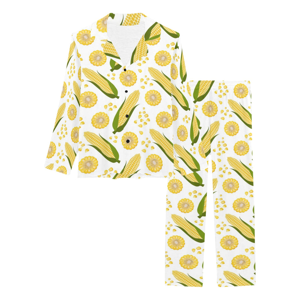 Corn Pattern Print Design 05 Women's Long Pajama Set