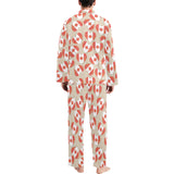 Canada Pattern Print Design 01 Men's Long Pajama Set