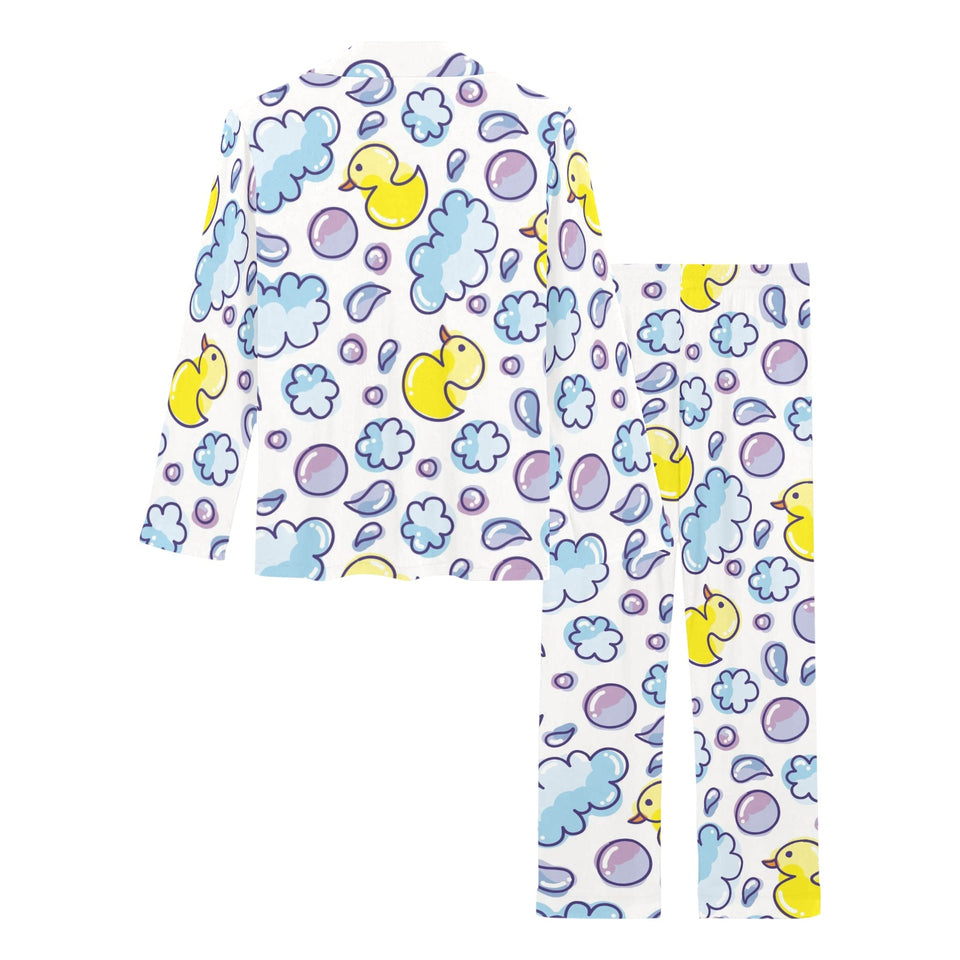 Duck Pattern Print Design 01 Women's Long Pajama Set