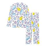 Duck Pattern Print Design 01 Women's Long Pajama Set