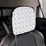 Anchor rudder nautical design pattern Car Headrest Cover
