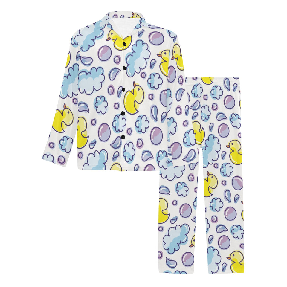 Duck Pattern Print Design 01 Men's Long Pajama Set