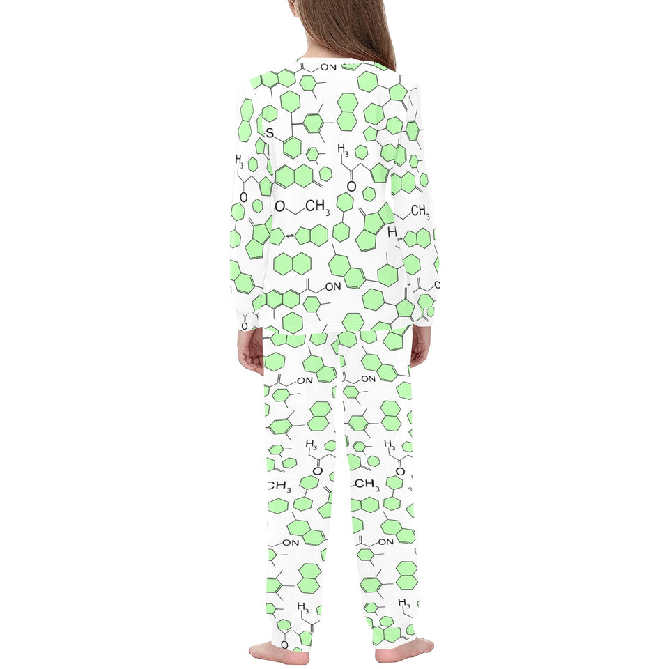 Chemistry Periodic Table Pattern Print Design 03 Kids' Boys' Girls' All Over Print Pajama Set