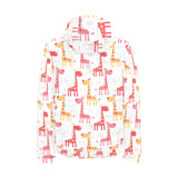 Giraffe Pattern Print Design 03 Men's Padded Hooded Jacket