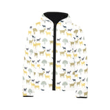 Silhouettes of goat and tree pattern Kids' Boys' Girls' Padded Hooded Jacket
