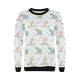 Cute Rhino pattern Women's Crew Neck Sweatshirt