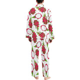 dragon fruits white background Men's Long Pajama Set