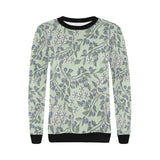 hand drawn blueberry pattern Women's Crew Neck Sweatshirt