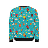 Hot Air Balloon Sky Pattern Men's Crew Neck Sweatshirt