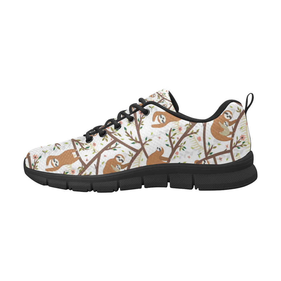 Sloths hanging on the tree pattern Women's Sneaker Shoes