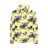Ostrich Pattern Print Design 04 Men's Padded Hooded Jacket