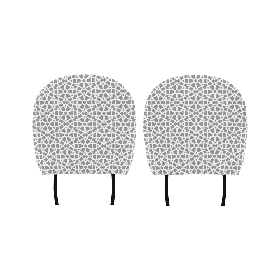arabic gray pattern Car Headrest Cover