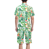 Cactus design pattern copy Men's V-Neck Short Pajama Set