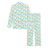 Fried Eggs Pattern Print Design 04 Women's Long Pajama Set