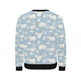 Cute polar bears Christmas decoration pattern Men's Crew Neck Sweatshirt