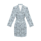 Traditional indian element pattern Women's Long Sleeve Belted Night Robe