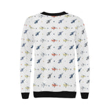 Cute helicopter star pattern Women's Crew Neck Sweatshirt