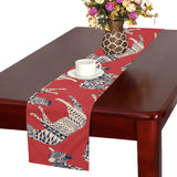 Zebra abstract red background Table Runner