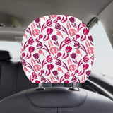 pink sketch tulip pattern Car Headrest Cover