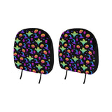 Colorful halloween background Car Headrest Cover