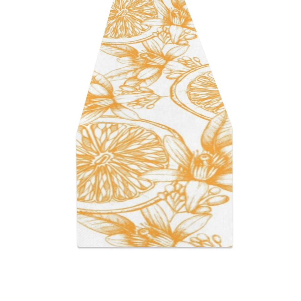 hand drawn orange fruit pattern Table Runner