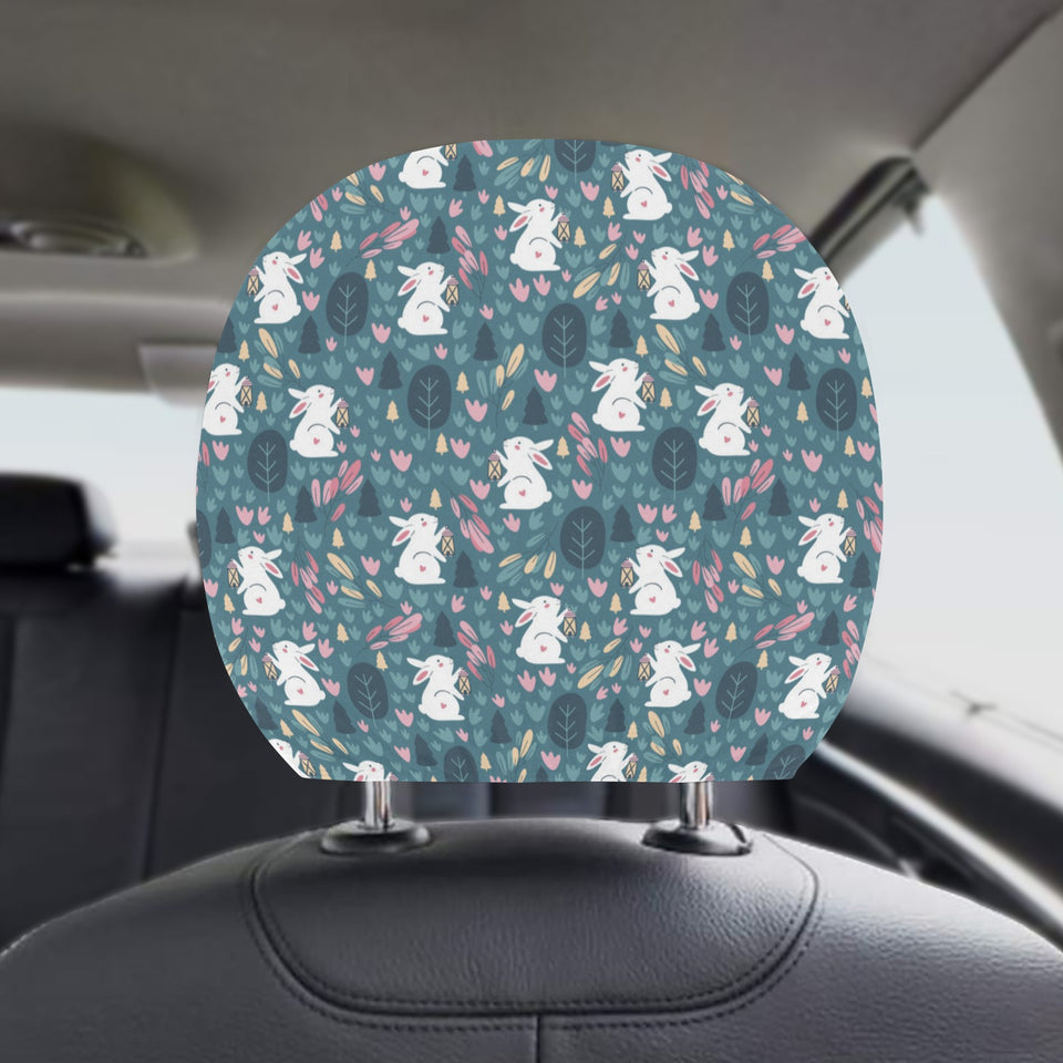 Cute rabbit pattern Car Headrest Cover