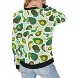Avocado design pattern Women's Crew Neck Sweatshirt