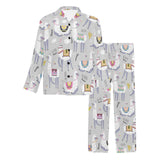 Cute Llama Alpaca pattern Men's Long Pajama Set
