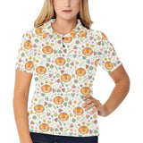 Lion Pattern Print Design 04 Women's All Over Print Polo Shirt