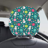 Snowman bird decorative elements christmas pattern Car Headrest Cover